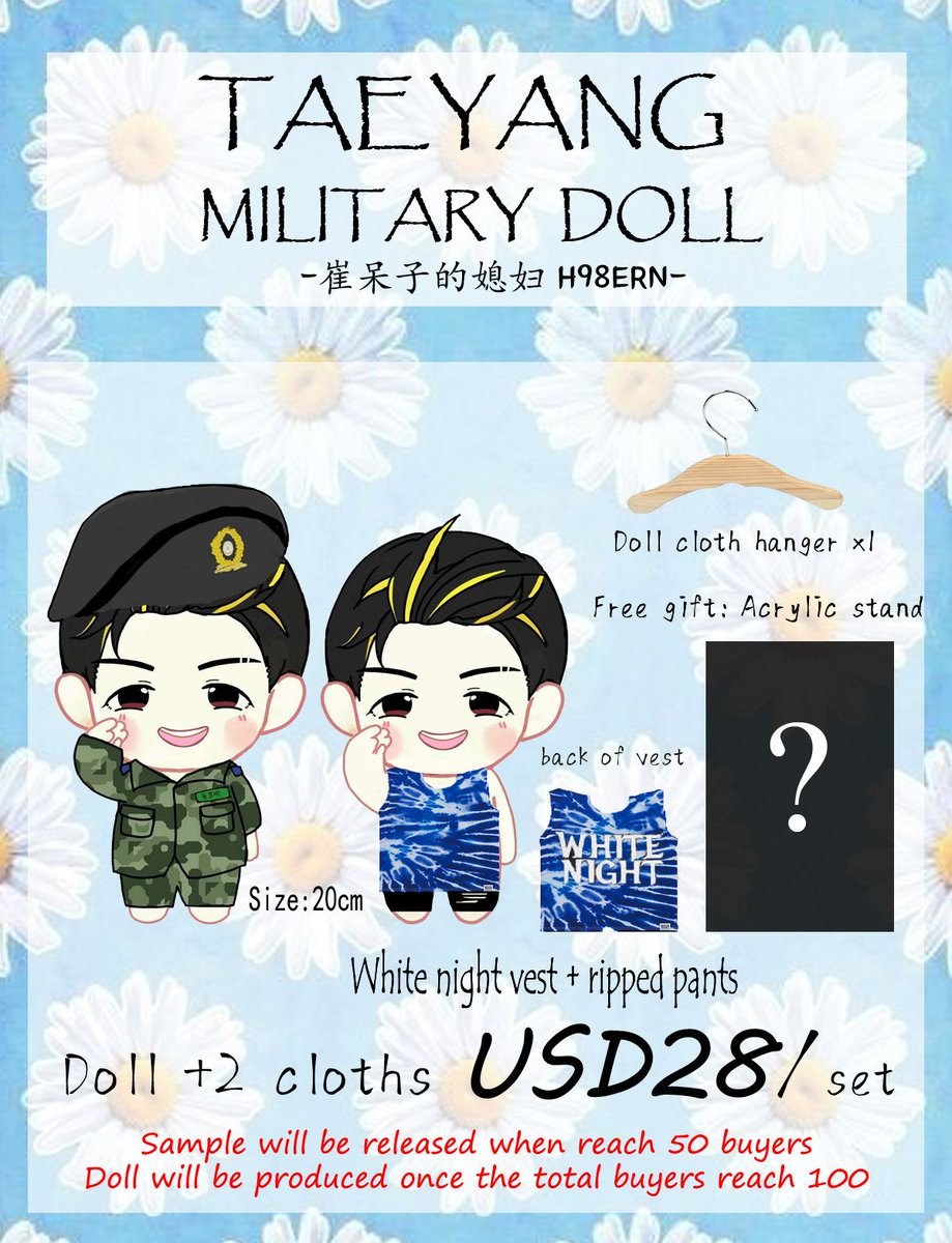 fig_noona's tweet photo. [Pls rt] 🇺🇸USA🇺🇸 GROUP ORDER for @LIM_HUIERN 20cm #Taeyang Military Doll #BIGBANG 
Price: $28
Due date: TBA
Order form:
https://t.co/rEOCJdzwK3 https://t.co/z1mZOpIXBO