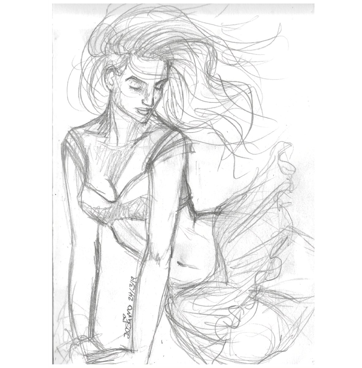 seskimo's tweet photo. #sketch - Just a quick and rough practice sketch this evening. Not sure what's going on with the hair! #practicesketch #pencilsketch #illustration #art #drawing #practicepose #pose #woman https://t.co/n8Pg6ORXOK