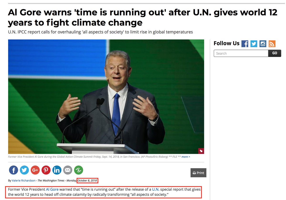 54. Fortunately for us, Al Gore extended the deadline in 2018: “we’re running out of time” only 12 years! https://www.washingtontimes.com/news/2018/oct/8/al-gore-warns-time-running-out-after-un-gives-worl/