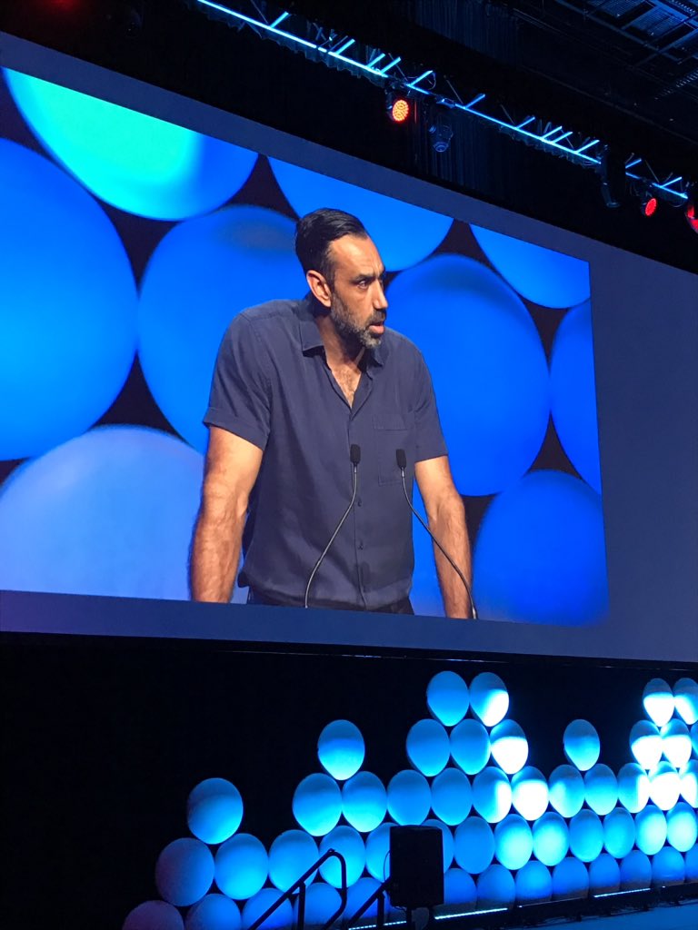 SarahF2470's tweet photo. 21st Steadfast Convention - Opening speaker the footy great Adam Goodes #SFcon19 https://t.co/byH1LZJafi