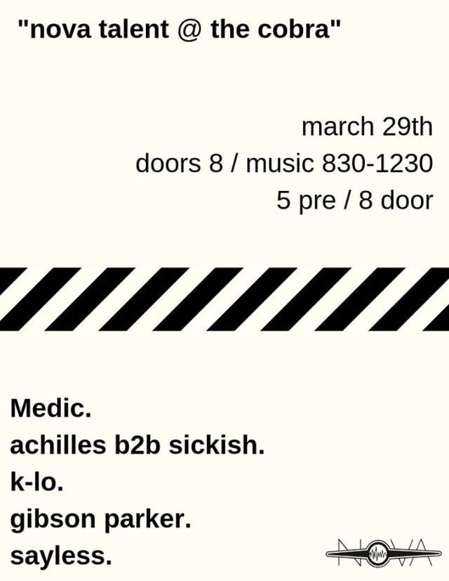 ElectricEvents_'s tweet photo. THIS FRIDAY! 3.29.19 @NovaTalent_LLC brings you a sick lineup ft: MEDIC ▪️ @ACHILLES_48 b2b @_SICKISH_ ▪️ @KLO_Official ▪️ Gibson Parker ▪️ @SayLessMusic at The Cobra

#edm #electricevents #nashvilleedm #edmnashville #thingstodoinnashville https://t.co/pcfnKEfc5Q