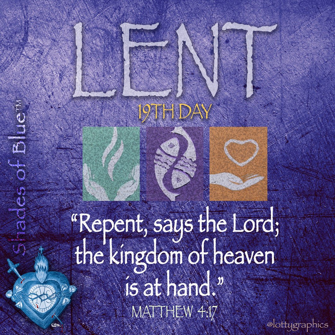 MOME_mission's tweet photo. "Do you think that because these Galileans suffered in this way they were greater sinners than all other Galileans?" #luke132 #matthew417 #lent #day19 #conversion #repent #pray #fast #give #prudence #fortitude #lent #catholic #shadesofblue https://t.co/9fNYAlk96D @LottyGraphics https://t.co/fHW0HYAihs