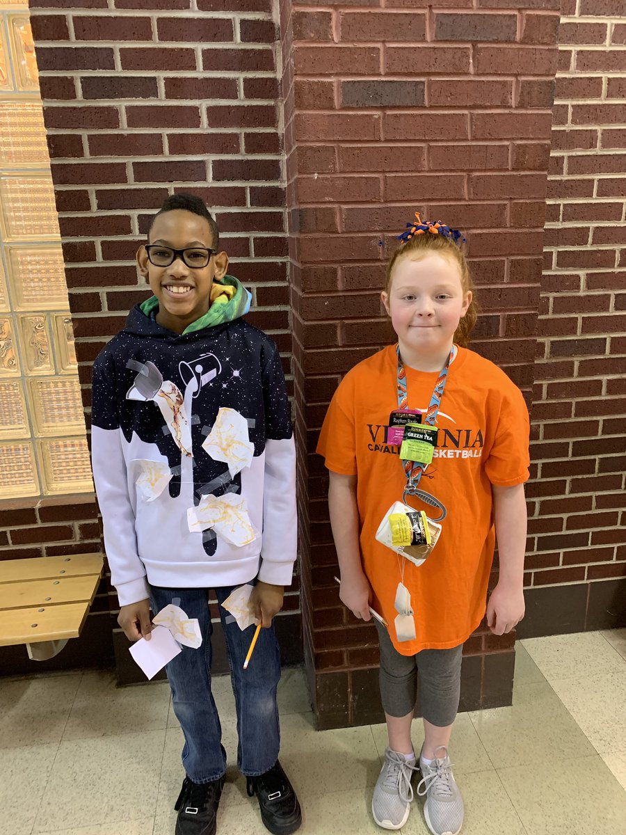 StrandFam_5th's tweet photo. Idiom Day 2019 was one for the books! It was raining cats and dogs at @thes_elem with idioms galore. 3rd and 4th even stopped by to try and figure out what each student was! #idiomday #CreativeThinking https://t.co/NMffbsQWpv