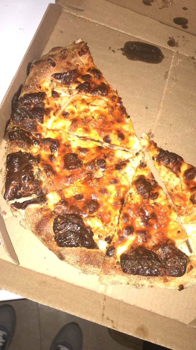 Thanks for the burnt pizza <a href="/dominos/">Domino's Pizza</a>