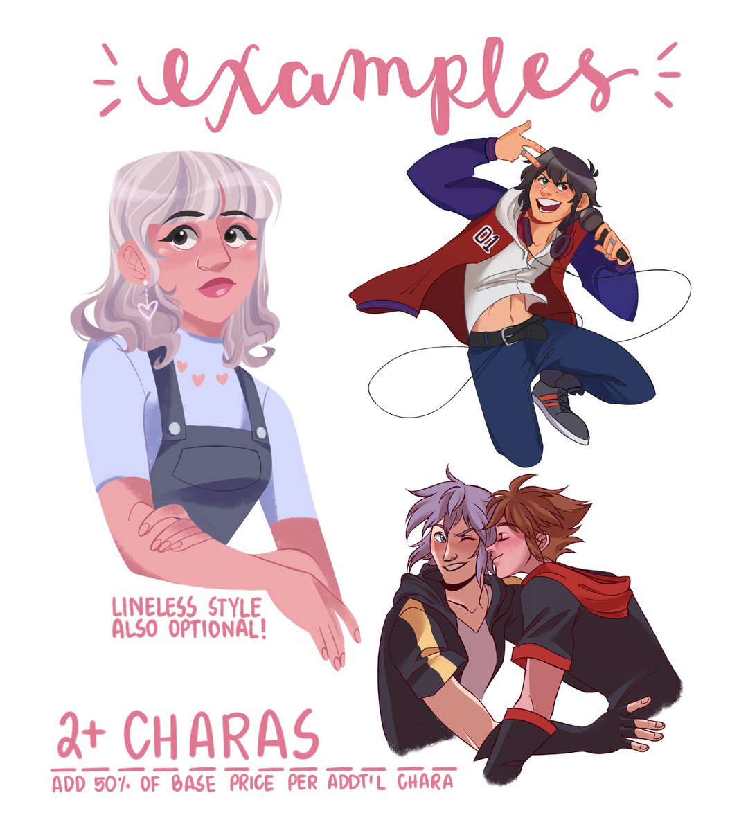 [RTs ?] hello! i'm taking commissions to help pay for some art school expenses. 5 slots, dm me if interested! you can check out @raizzart for more examples. thank you!!! 