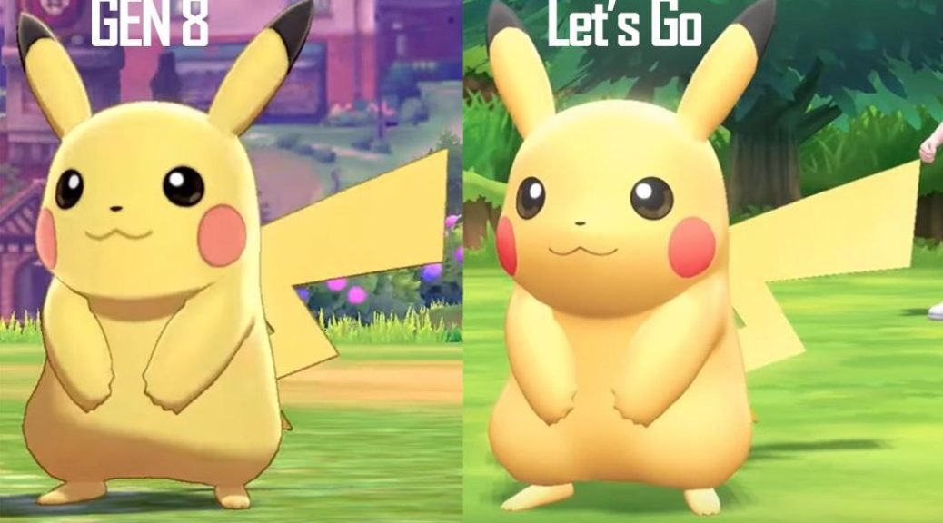 ZKey10Aether's tweet image. Comparing Pokémon Sword and Shield to Pokémon Let&apos;s Go Pikachu and Eevee