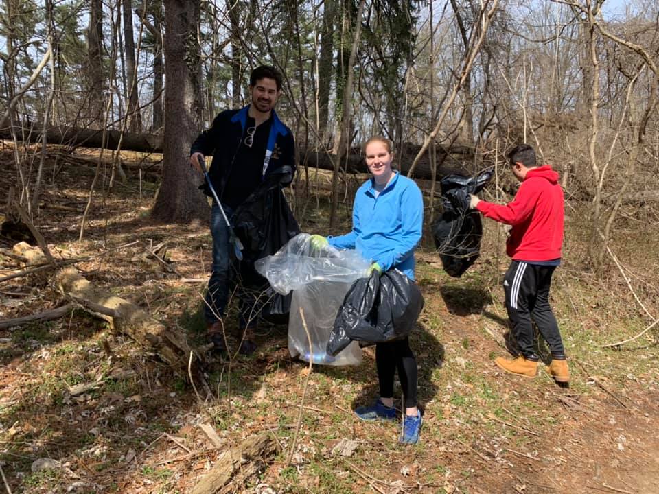 PennEnvironment's tweet photo. Today, we went to Wissahickon Valley park with @FOWissahickon for a spring clean-up. We collected 20 bags of trash and 10 bags of recyclables in total. It's time to shift to #ZeroWaste and stop #plasticpollution to keep our parks beautiful and trash-free. #WildlifeOverWaste https://t.co/1gXytg4TqZ