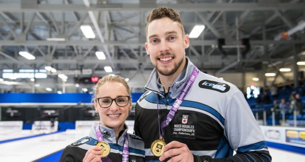 CurlingCanada's tweet photo. Jocelyn Peterman (Winnipeg) et Brett Gallant (Saint-Jean, T.-N.) sont devenus la première équipe à remporter deux titres nationaux en curling double mixte. Voici notre compte-rendu : https://t.co/RGugm4QDNO

#CMDCC2019 https://t.co/lY8akojRPC