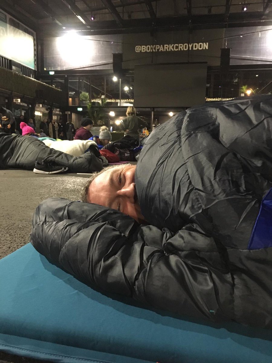 SteveReedMP's tweet photo. Last night at Boxpark Croydon for the @EvolveLDN charity sleep-out with @LabourSJ https://t.co/dae4FH9y56