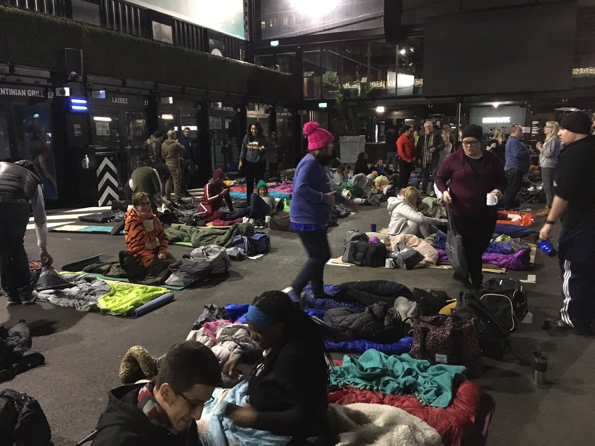 SteveReedMP's tweet photo. Last night at Boxpark Croydon for the @EvolveLDN charity sleep-out with @LabourSJ https://t.co/dae4FH9y56