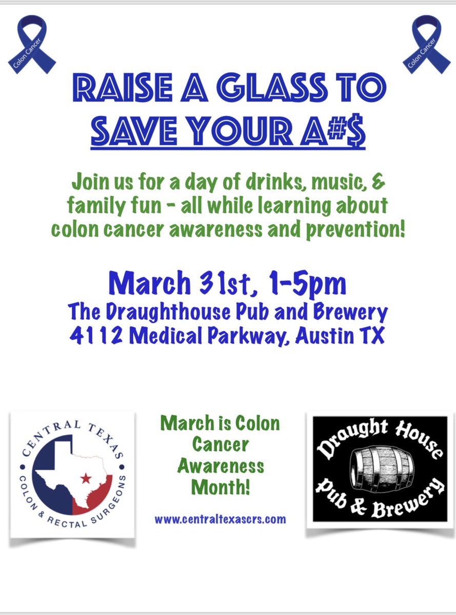 Join us for a fun day to raise awareness and learn about colorectal cancer!!