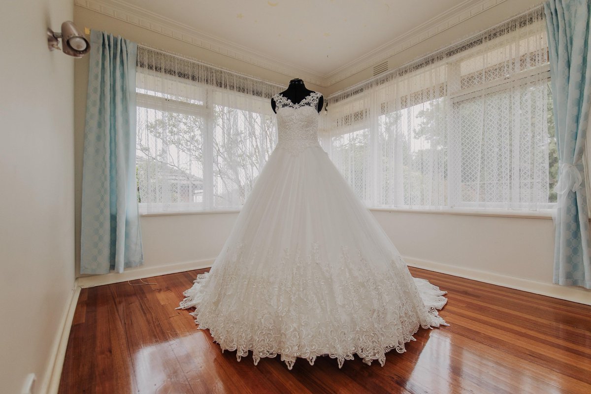 This gorgeous gown, ready for the wedding day - your big day. Wouldn't you love one too? Contact us now for a fitting. #gmelbridal #melbourneweddings