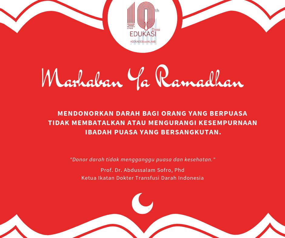 Romadon tiba, romadon tiba, tiba-tiba romadon.... :D

Eh udah mau puasa lagi aja ya. Punya agenda donor darah di bulan puasa dan masih ragu boleh tidak donor darah di bulan puasa? Simak artikel ini yuk!

donordarah.info/hukum-donor-da…

<a href="/Blood4LifeID/">BFL INDONESIA</a> <a href="/justsilly/">Valencia Mieke Randa</a>
