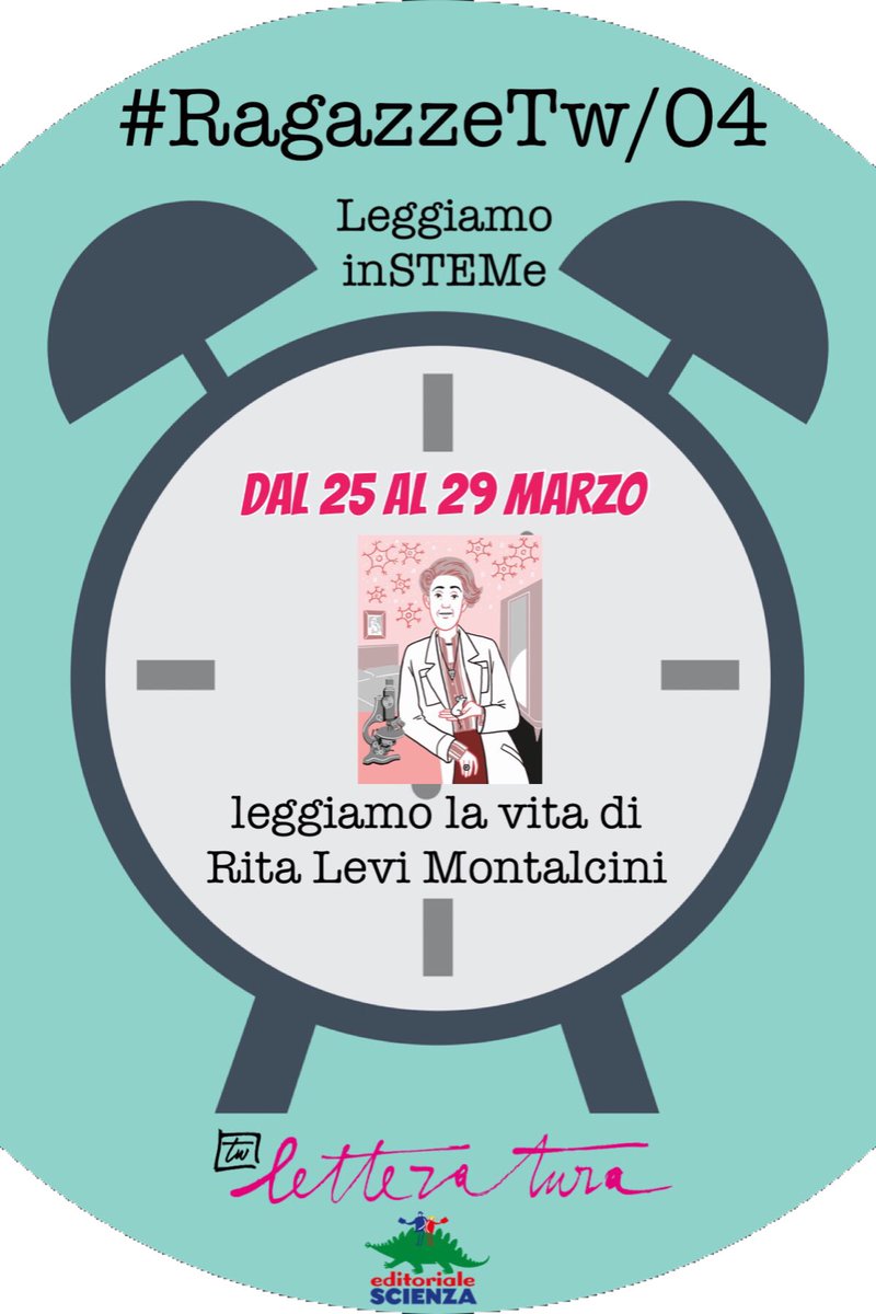 RagazzeTw's tweet photo. Segnale orario del nostro gioco di #socialreading ⏰ dedicato alle #STEM! 

Dal 25 al 29 marzo 
si legge e si gioca 
con @MontalciniTw,
qui e su @betwyll 
con l’hashtag #RagazzeTw/04

Gioca con noi @RobiVil!
Tutte le info: https://t.co/6IRP5u0G6O https://t.co/smfReq1mQ3