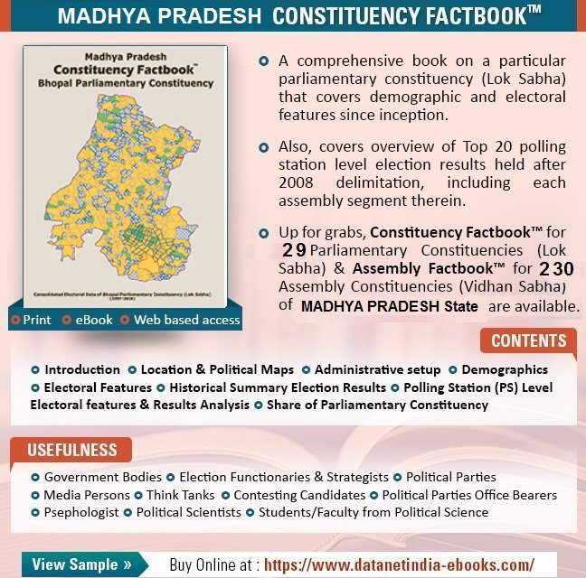 Indiastatmedia's tweet photo. MADHYA PRADESH ConstituencyFactbook™: #ConstituencyFactbook™ for 29 Parliament Constituencies (#LokSabha) &amp; #AssemblyFactbook™ for 230 Assembly Constituencies (#VidhanSabha) of #MADHYAPRADESH are available.

View Sample/Buy: https://t.co/gRW9H6MTDX
#Election2019 #ElectionsinMP https://t.co/wlhFDx4AFp