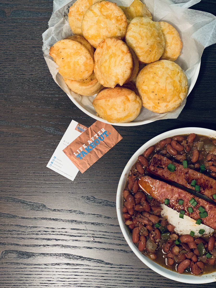 MacDaddyDior's tweet photo. Those red beans finally got finished, photographed and eaten.  The cheddar cheese muffins were great. #KitchenistaSundays #BlackBoyBoomin #LifeAfterTakeout #BlackManCooking https://t.co/R38QkbLKvk