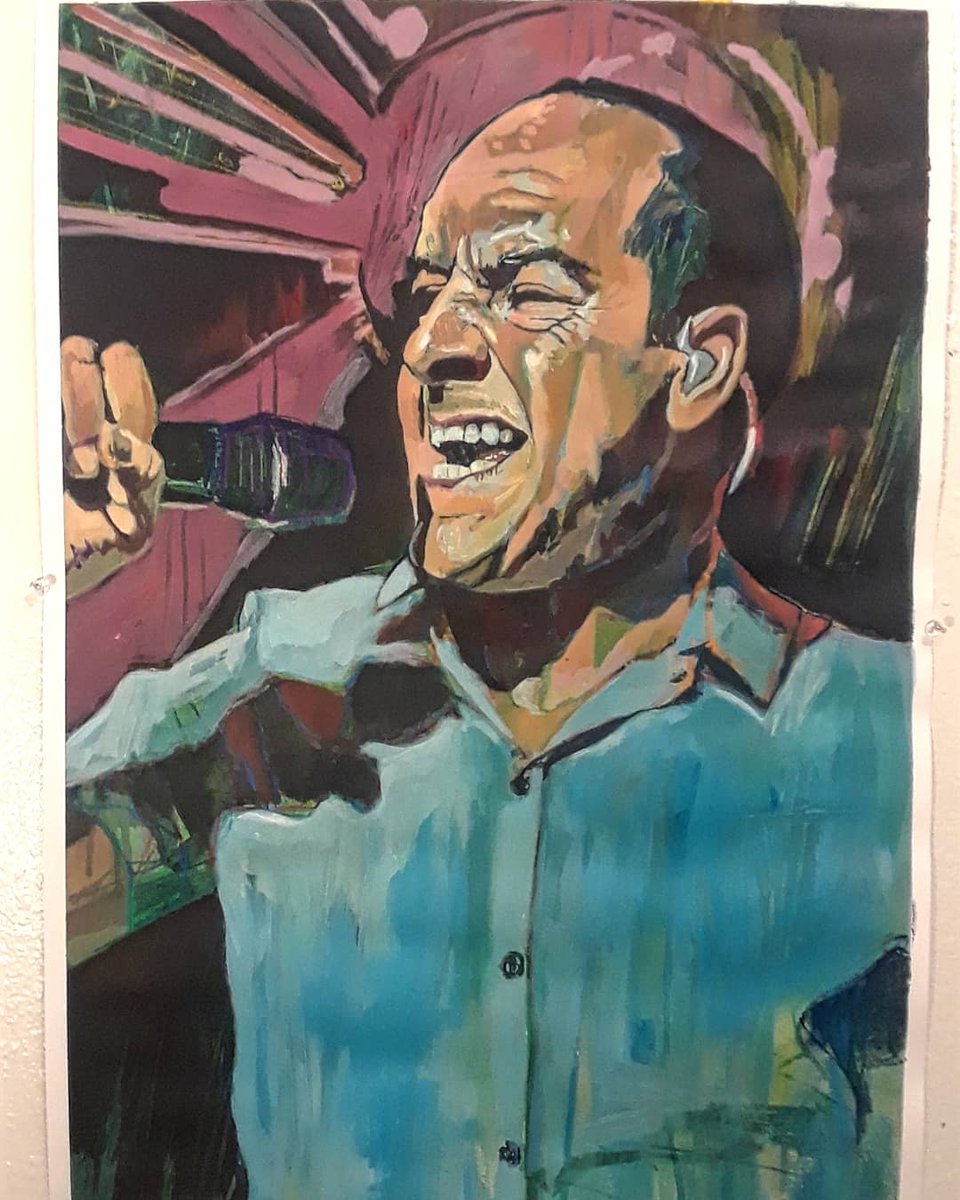 sapfoot's tweet photo. That's Doug Martinez.
"SA"
Acrylic and caran d'ache on paper
19 5/8" x 27 5/8"
@311 @pnut @NickHexum
#art #painting #acrylicpainting #acrylicpaint #artwork #treejuanwon #samartinez #contemporaryart #contemporarypainting #311 #portraits #lowkisapfoot https://t.co/O0QF9mLTHv