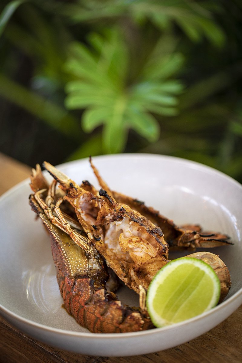 One for the seafood lovers...
BBQ Moreton Bay bugs, roasted chilli &amp; garlic butter, lime 👌