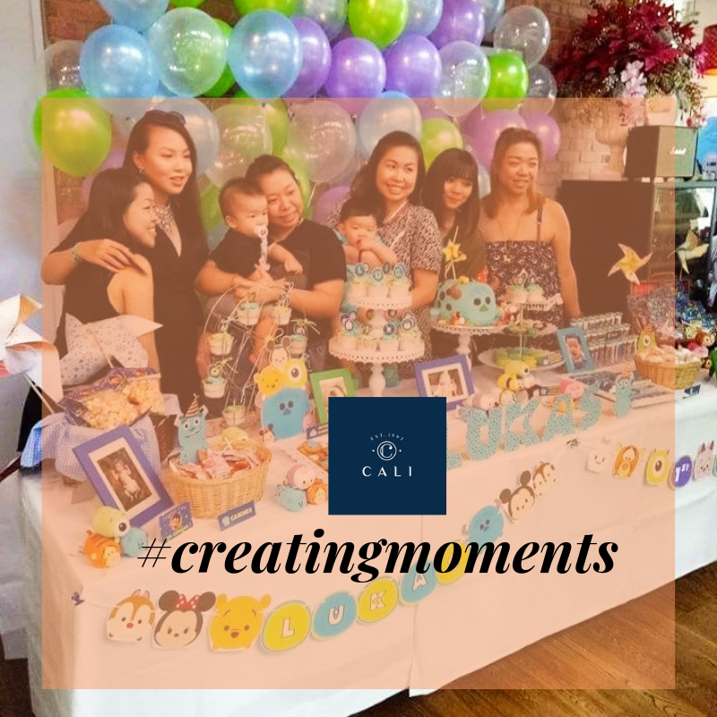 We love #creatingmoments @SingaporeCali 
Contact us for your corporate or personal events +65 6684 9897
Email: enquiries@Cali.sg

#events #Birthday #Baby Shower #corporateevent #Cocktail #Festivecelebration #Cali #CaliSingapore #CaliRochester #CaliChangi #eventssg