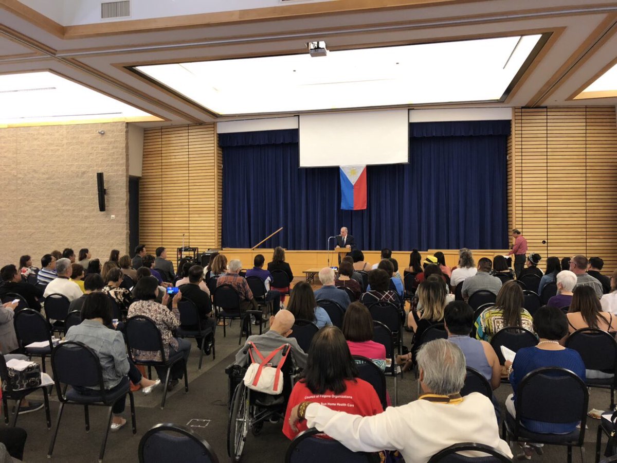 philippinesusa's tweet photo. In his speech at a well-attended gathering of #FilCom leaders in Phoenix, Amb Romualdez lauded d productive &amp; highly praised Pinoy immigrant community in #Arizona &amp; its contributions to strong PH-US ties. Thanks to the Council of Fil Orgs in AZ &amp; #LAPCG for organizing this event! https://t.co/nQvLhSfLyj