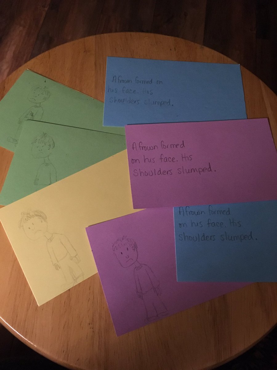 @trevorabryan spent today reading #artofcomp. Thank you! Tomorrow some will get the picture/others the phrase. No revealing what is on their card for our discussion about the text. Cards are in pencil for a final challenge: change the mood with only two alterations @LMSNation