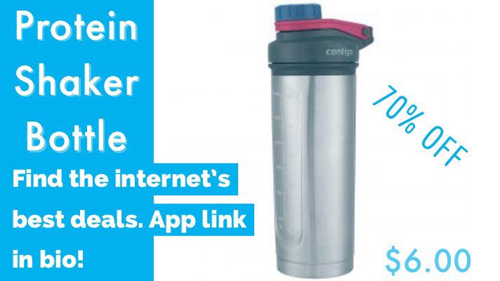 MixedBagofStuff's tweet photo. Vacuum seal protein shaker bottle 70% OFF!! #LinkInBio #deal #DealOfTheDay #fitfam #fitness #fit #fitspiration #FacebookDown #FitnessMotivation #gym #protein https://t.co/9ZLE6V9MIS