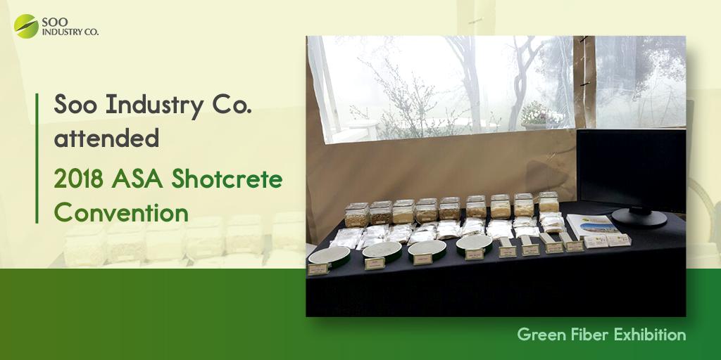 SooIndustry's tweet photo. In March 2018, we participated in exhibition at #ASA(American Shotcrete Association) Shotcrete Convention, USA.
We had a meaningful opportunity to inform about features and strengths of natural materials.
<Site ▶ https://t.co/GgEgl1cH9h>
#SooIndustry #green_fiber #natural_fiber https://t.co/gYUrjJQxhr