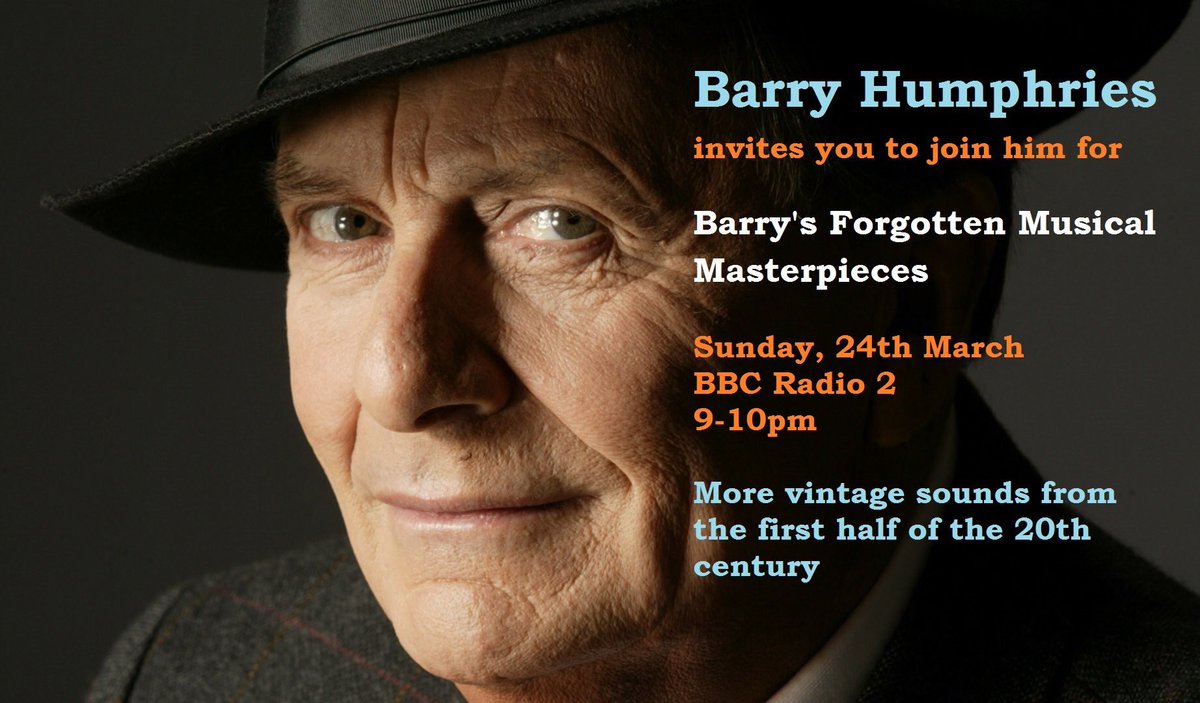 Barry Humphries (@barry_humphries) on Twitter photo 