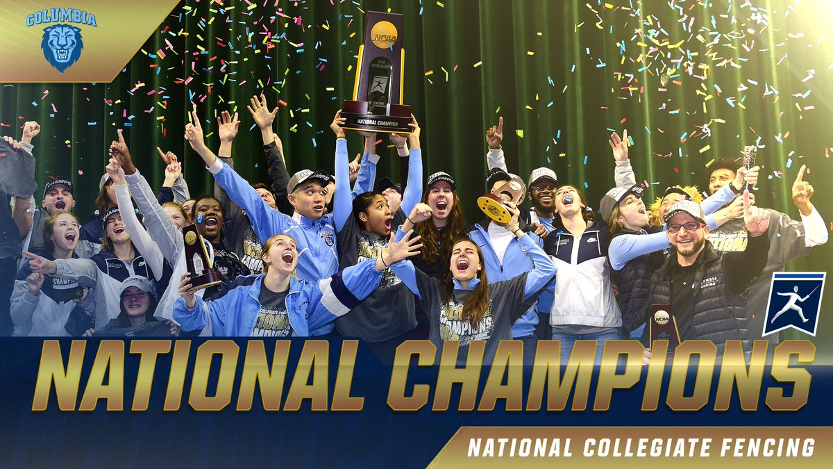 NCAA's tweet photo. After leading wire-to-wire, @columbiafencing claims its 16th National Championship!

🏆 → https://t.co/fNIDJRs7BS https://t.co/5jFA5tPZDL