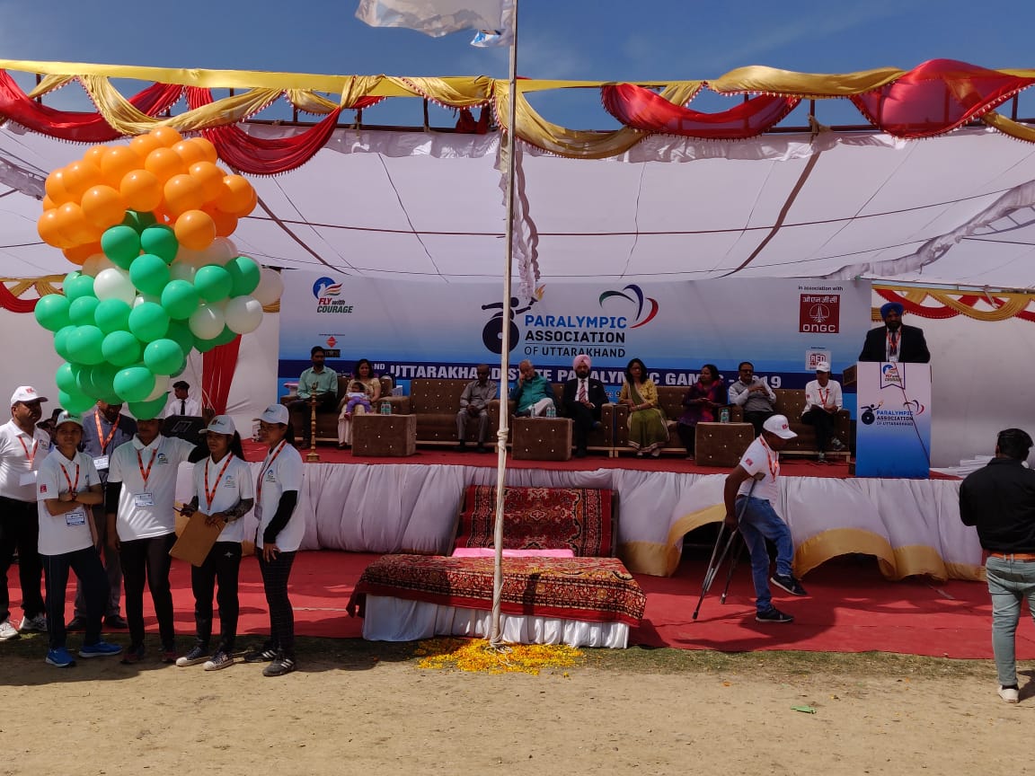GamesParalympic's tweet photo. Grand opening ceremony of 2nd Uttarakhand State Paralympic Games in Dehradun 23-24 March
Our chief Guest for opening ceremony Mr Maan Singh
Chairman Doon International school

#flywithcourage 
#kheloindia 
#JaiHind https://t.co/tDBvS981Cf