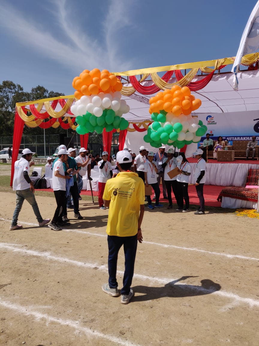GamesParalympic's tweet photo. Grand opening ceremony of 2nd Uttarakhand State Paralympic Games in Dehradun 23-24 March
Our chief Guest for opening ceremony Mr Maan Singh
Chairman Doon International school

#flywithcourage 
#kheloindia 
#JaiHind https://t.co/tDBvS981Cf