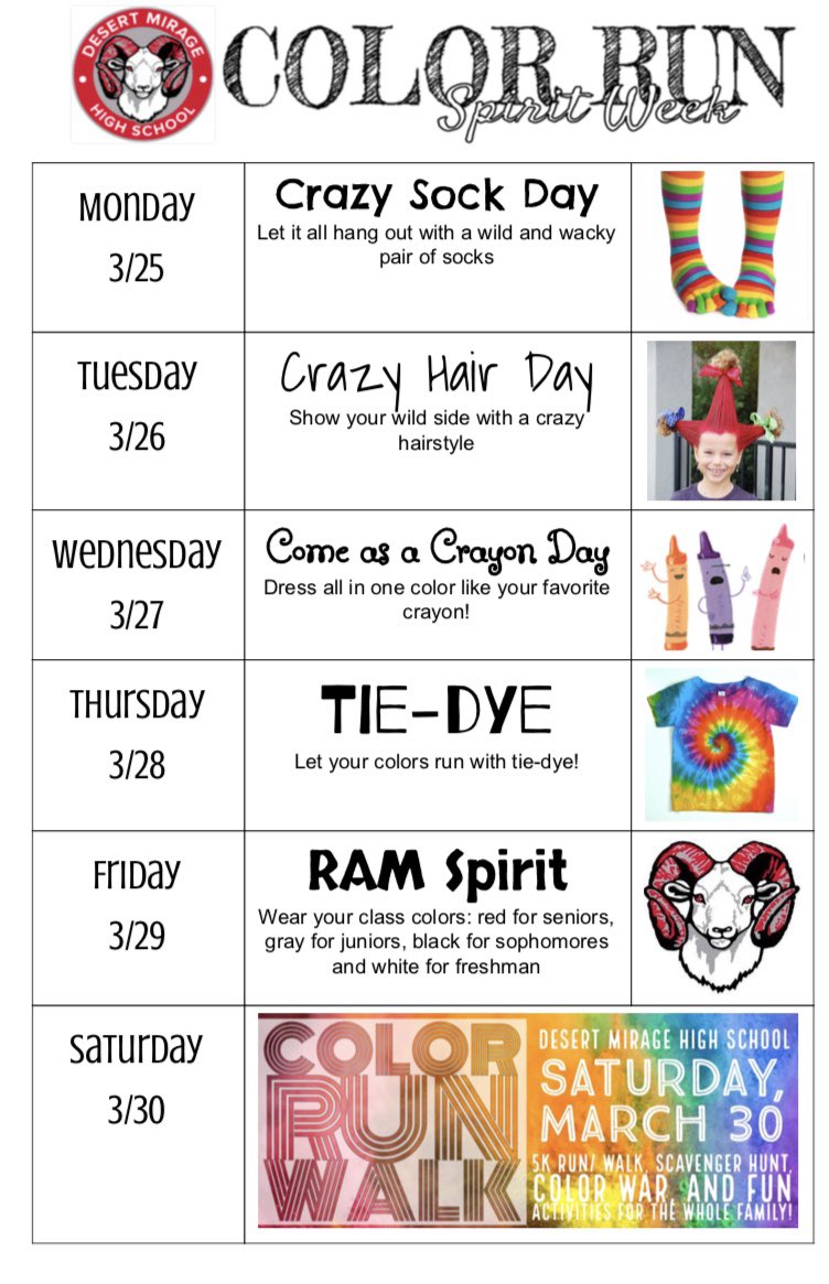 DMHS_Rams's tweet photo. Show your spirit this week! https://t.co/lpgyTqflNd