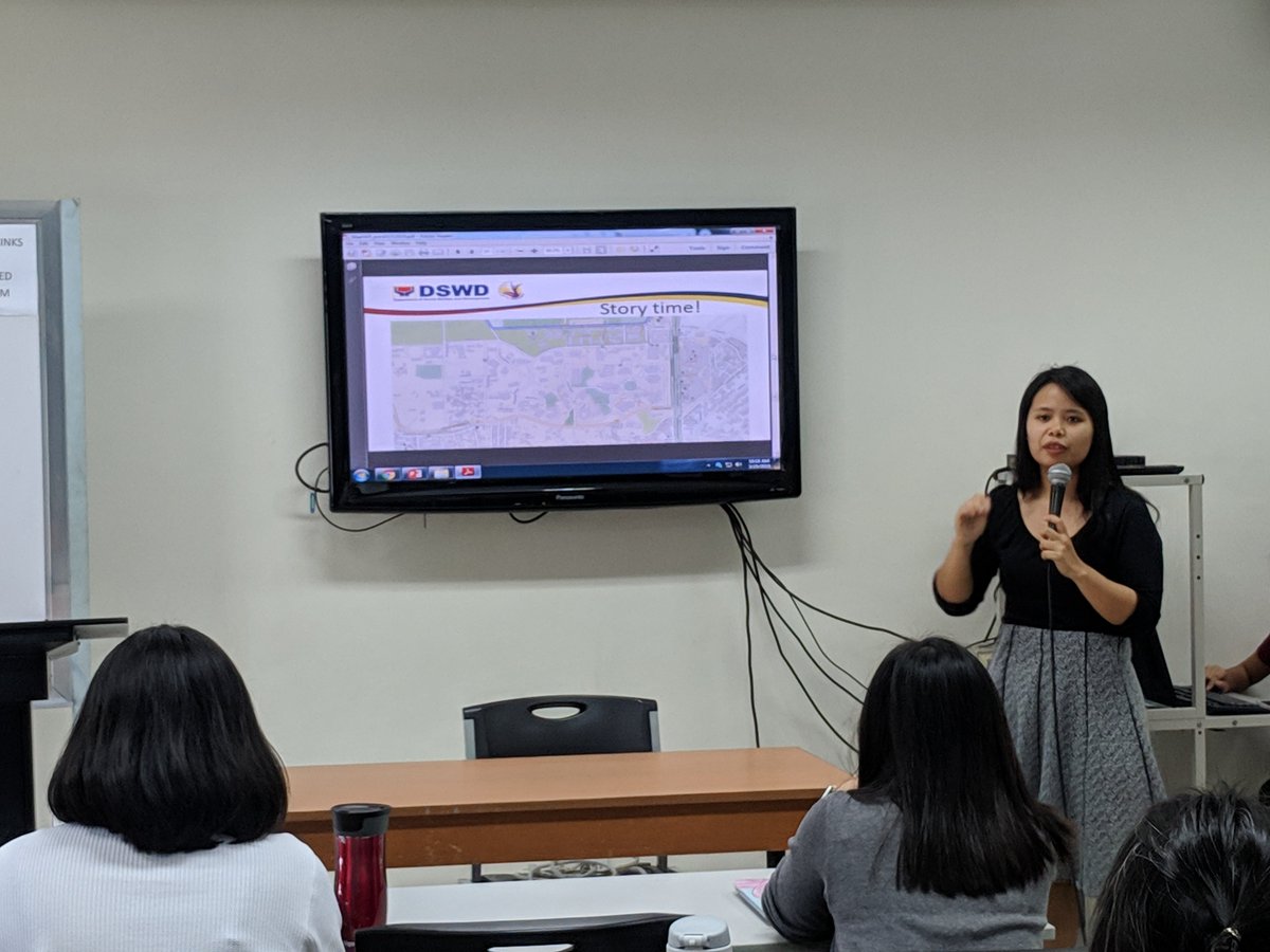 MapAmorePH's tweet photo. Awesome friends from #MapaTime : Bunny Sorianao and @arnalielsewhere talk talk their favorite map-py stories during the lightning talk session for #MapHER #OpenStreetMap #GeoLadies https://t.co/mRnEKw1SBv