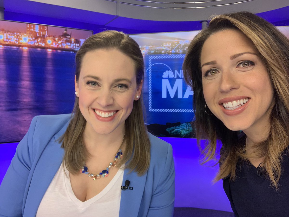 amanduhill's tweet photo. .@MeteoroloJess and I tried to retire from weekend news, but be warned @RobGronkowski - they always call you back... https://t.co/NCvPBwrN9x