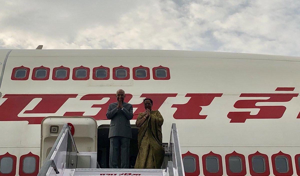 rashtrapatibhvn's tweet photo. President Kovind departs for his first state visit of 2019 to Croatia, Bolivia and Chile. He will be the first President of India to visit Croatia and Bolivia and the third to visit Chile. He looks forward to a busy and business-like visit https://t.co/u3X6LmEe4w