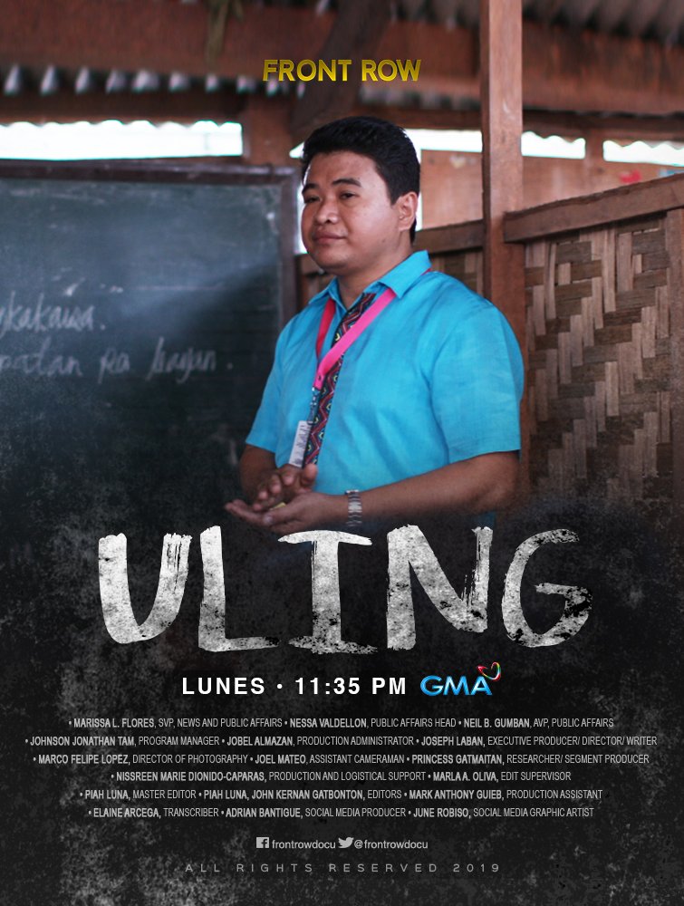 SOHDocu's tweet photo. Sa isang evacuation center sa Davao City, pilit itinatawid ng gurong si Ricky Balilid ang ang bawat klase para maturuan ang kanyang mga mag-aaral. Paano niya kaya ito ginagawa? #Uling
Lunes | 11:35 ng gabi | @gmanetwork https://t.co/XvmCl399Xv