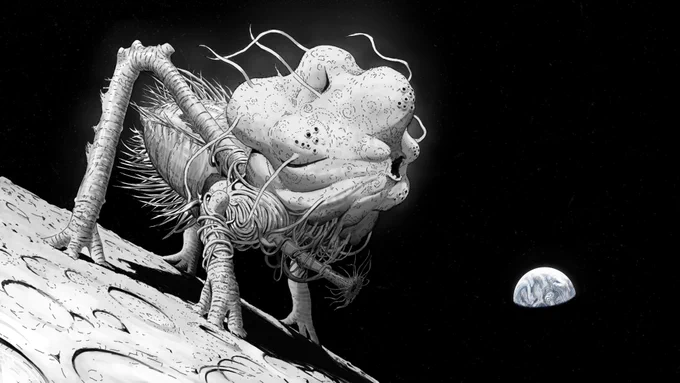 Eldritch things. These were very fun to draw because they don't have to make sense. 