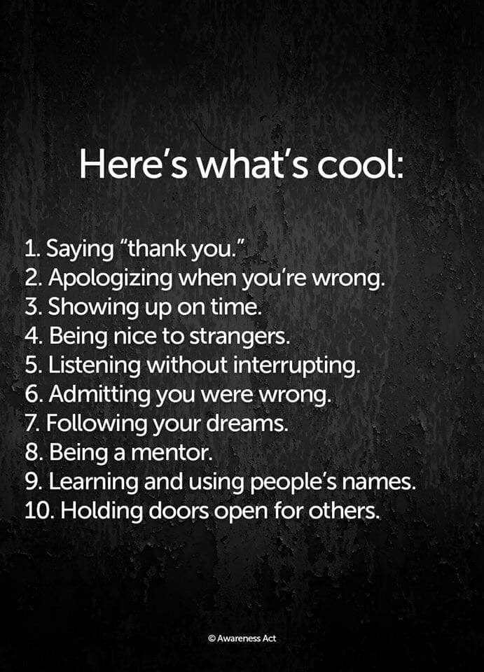 SenecaFCCLA's tweet photo. Be cool! #saythankyou #apologize #beontime  #benicetoeveryone #listen #admitwrong  #followyourdreams  #beamentor #learnnames  #randomactsofkindness @fccla @SenecaFCCLA https://t.co/REeK2nTqyJ