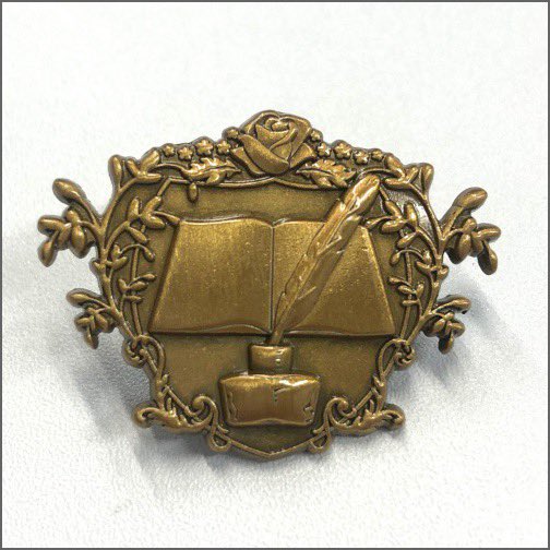 制作が順調に進んだので #本好きの下剋上 各種紋章ピンバッチが本日