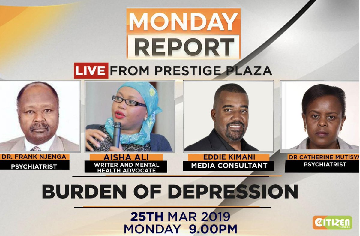 Eddykimani's tweet photo. It's one of the best documented problems but the least talked about, #Depression. Let's meet up tonight and engage. @TrevorOmbija @citizentvkenya #StrengthInAdversity #RisingFromFailure #MensConversationStarter https://t.co/HZ0bG0cfnn https://t.co/PFoFTSQVfW