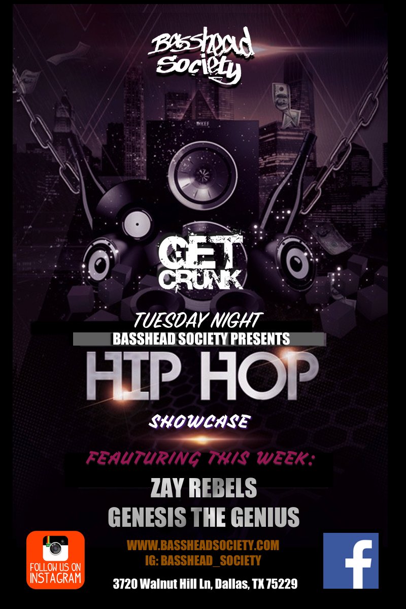 Djmisscj's tweet photo. Are you a Hip Hop Artist? We are featuring 2 new artists a week every Tuesday at the Velvet Elvis in Dallas. Show starts from 9:30PM-2:00AM.
#bassheadsociety #hiphopmusic #originalbeats #producerlife #trapartist #hiphopculture #Texasproducers https://t.co/MqK0c6XCgd