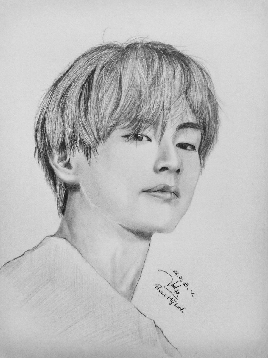 linh1307's tweet photo. Thanks for your photo so I can draw this picture 😍 
💜 I PURPLE U 💜
#taehyung #V #BTS #GetWellSoongTaehyung
@BTS_twt
@PredesTINAte95 https://t.co/3jZp6jix7D