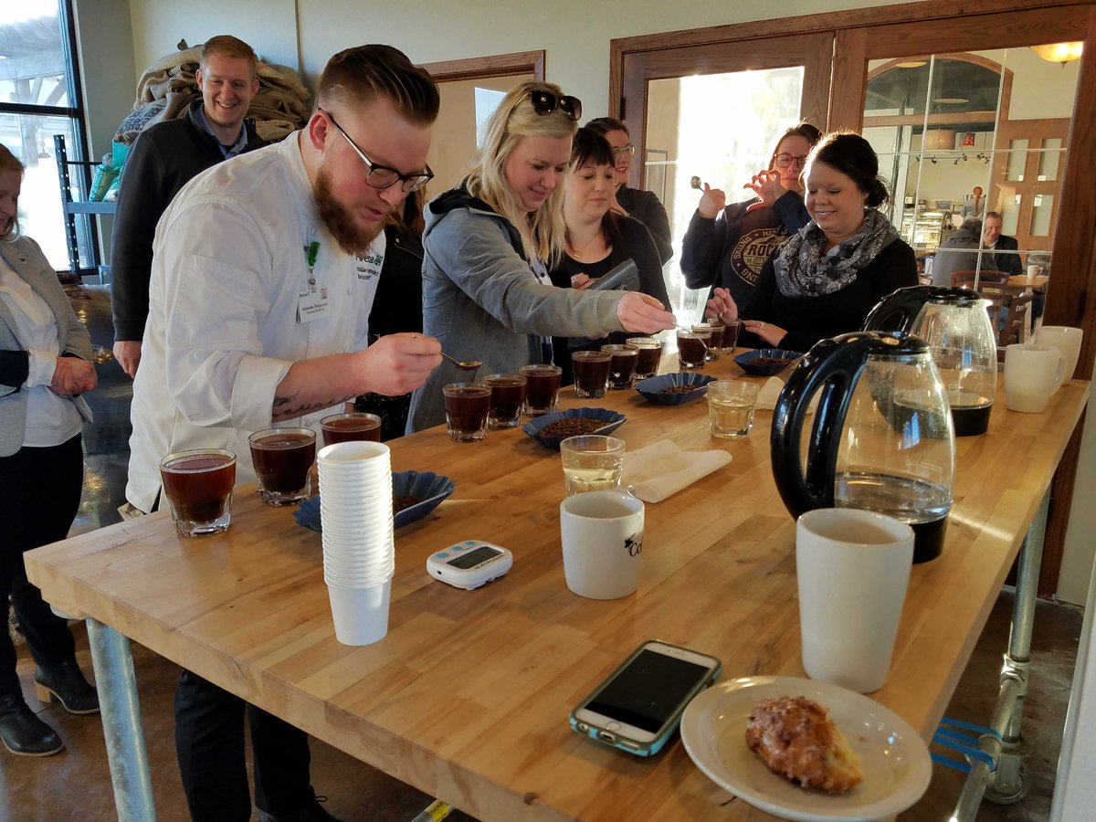 Coffee cupping, or coffee tasting, is "the practice of observing the tastes and aromas of brewed coffee." <a href="/coffearoasterie/">Coffea Roasterie</a> treated current members to a local cupping of potential imported coffee beans.

If you're a coffee-lover, you will  have to experience cupping at Coffea!