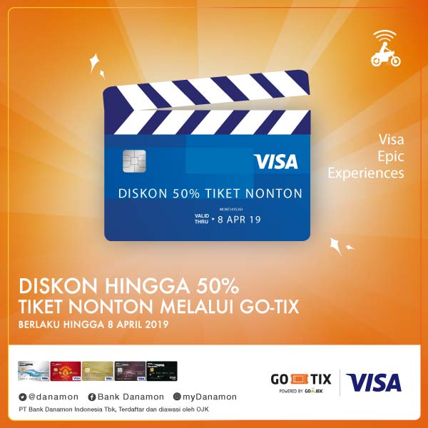 danamon's tweet photo. Dapatkan diskon tiket nonton hingga 50%, melalui GoTix! Periode pemesanan hari Senin & Jumat. Promo hingga 8 April 2019
Cek info lengkapnya di: https://t.co/H6uK5FtH0M
#Danamon #Gotix https://t.co/KvLgWwbT3S #PromoDanamon https://t.co/mKEgwuIXSA