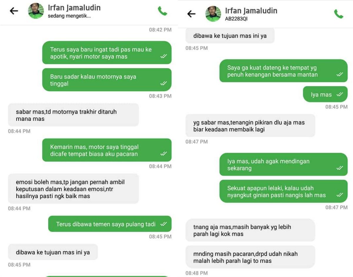 Sahabat_Ojol's tweet photo. Curhat ke temen ❌❌
Curhat ke Ojol ✔✔ https://t.co/LSEU77bzV8