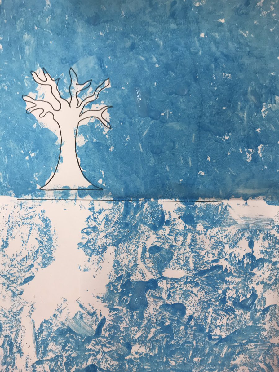 year1bethany's tweet photo. Move over Monet. Year 1 are creating reflection artworks inspired by nature. https://t.co/c7u20vuTR9
