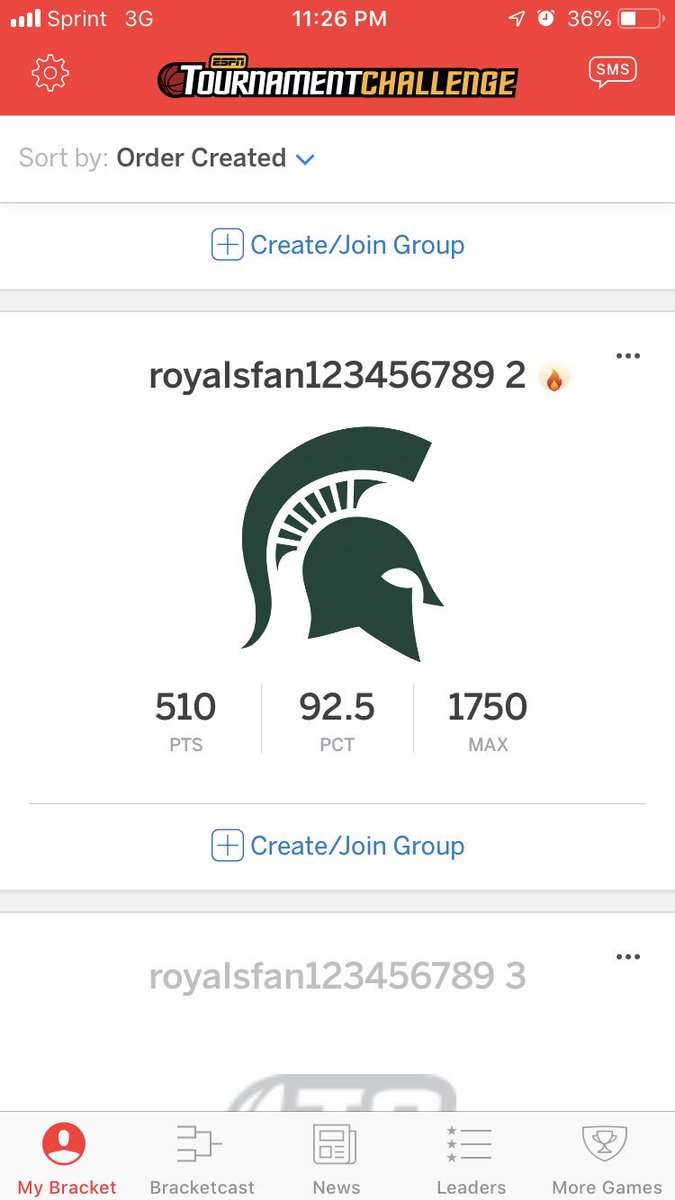 SmrtStool's tweet image. This is my second bracket.. original has Duke winning it all. Big tournament updates coming this Wednesday! #BaseballSZN #AlwaysRoyal