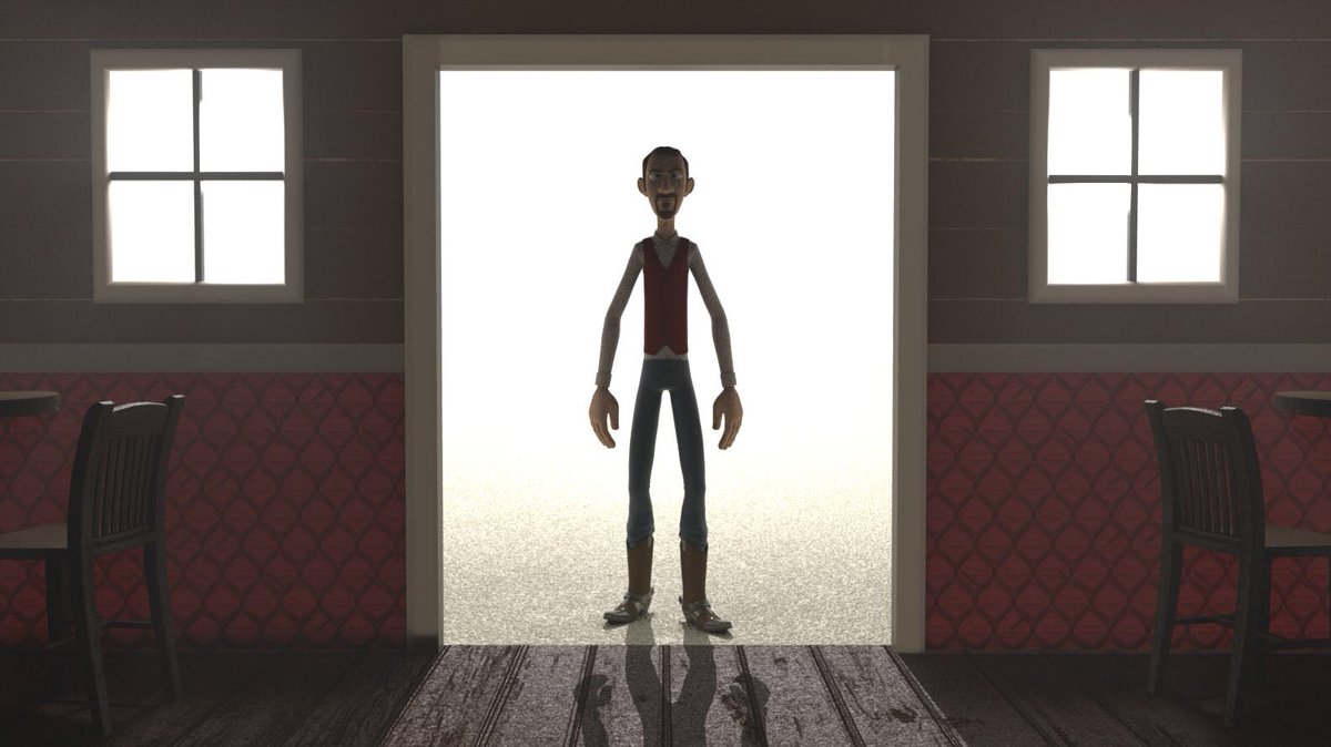 DeadAccount0209's tweet photo. Decided to make a western scene for a pantomime animation! Still have a little modeling and lighting to finish then it’s on to blocking.🤠 https://t.co/e5BUv9Si92