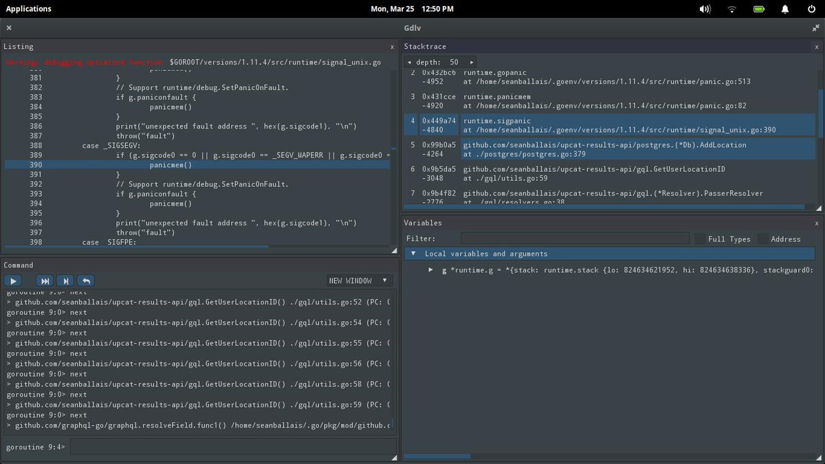 seanb_defunct's tweet photo. Thank God for debuggers! #gdlv #delve #golang https://t.co/yzJEvhOCWX