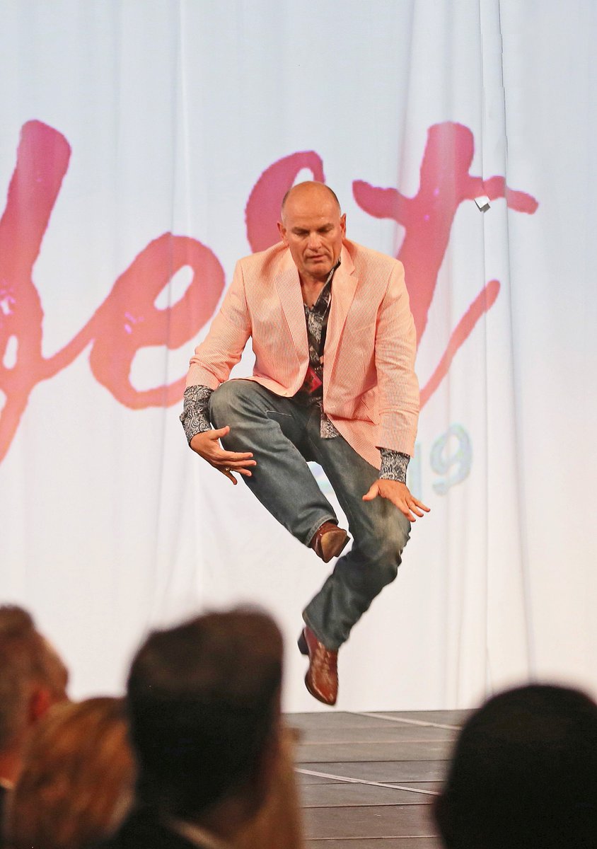 JoanShockley's tweet photo. Riverdance's Michael Flatley ain't got NUTHIN' on our Superintendent: Dr. Faltys, Lord of the Dance. Can't wait for next year's @NCL_Southlake Fashion Show to see him in the bare-chested, sequined jacket & leather pants look...π€£ #NCLfest #OurSuperintendentIsCoolerThanYours ππ² https://t.co/OxsBUJ8mCv